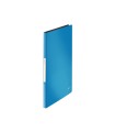 Carpeta leitz escaparate solid 20 fundas polipropileno tapa rigida din a4 color azul
