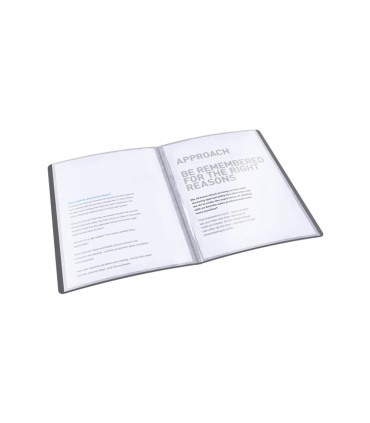 Carpeta esselte escaparate vivida 80 fundas polipropileno tapa flexible din a4 color negro