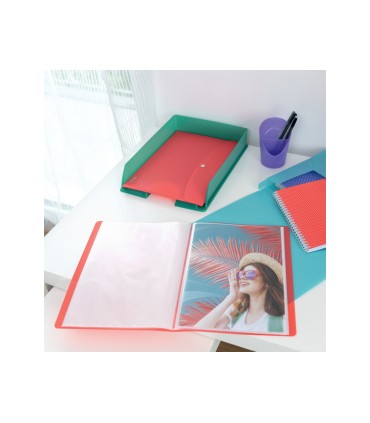 Carpeta esselte escaparate colour breeze 40 fundas polipropileno tapa flexible din a4 colores surtidos