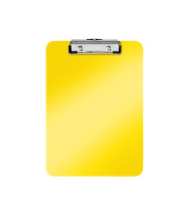 Carpeta leitz wow plastico rigido din a4 con pinza superior color amarillo
