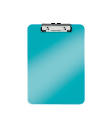 Carpeta leitz wow plastico rigido din a4 con pinza superior color turquesa