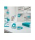 Carpeta leitz wow plastico rigido din a4 con pinza superior color turquesa