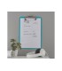 Carpeta leitz wow plastico rigido din a4 con pinza superior color turquesa