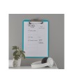 Carpeta leitz wow plastico rigido din a4 con pinza superior color turquesa