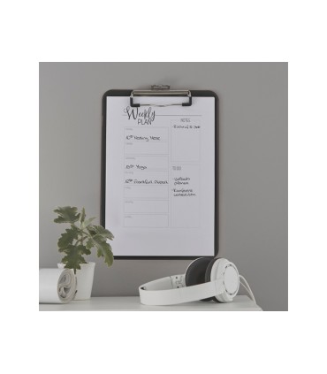 Carpeta leitz wow plastico rigido din a4 con pinza superior color negro