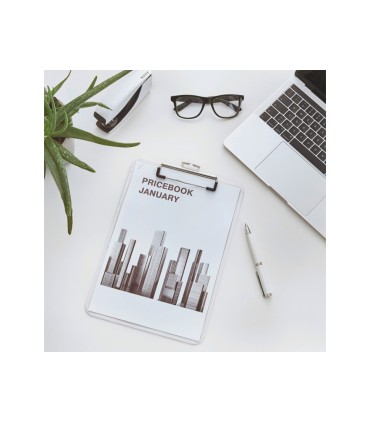 Carpeta leitz wow plastico rigido din a4 con pinza superior color blanco