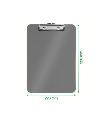 Carpeta leitz wow plastico rigido din a4 con pinza superior color blanco