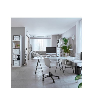 Carpeta leitz wow plastico rigido din a4 con pinza superior color blanco