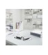Carpeta leitz wow plastico rigido din a4 con pinza superior color blanco