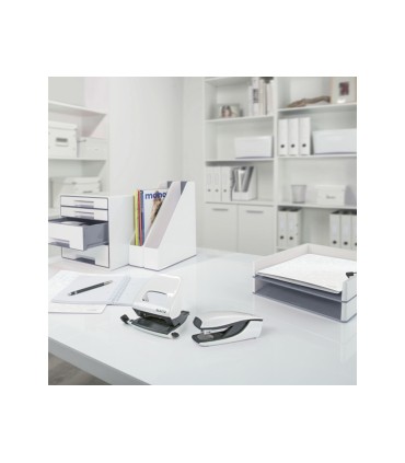 Carpeta leitz wow plastico rigido din a4 con pinza superior color blanco