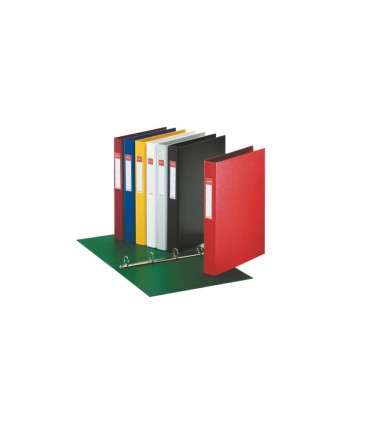 Carpeta esselte 4 anillas 25 mm din a4 plastico forrado color negro
