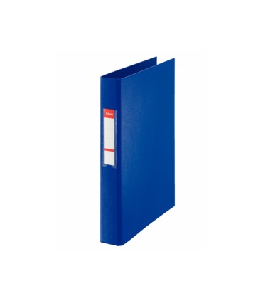 Carpeta esselte 2 anillas 25 mm folio plastico forrado color azul