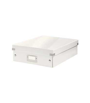 Caja de almacenamiento leitz clickstore mediana color blanco 280x100x370 mm