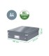 Caja de almacenamiento leitz clickstore mediana color blanco 280x100x370 mm