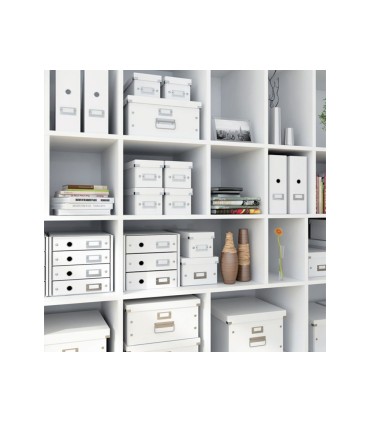 Caja de almacenamiento leitz clickstore mediana color blanco 280x100x370 mm