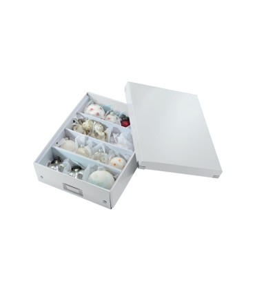 Caja de almacenamiento leitz clickstore mediana color blanco 280x100x370 mm