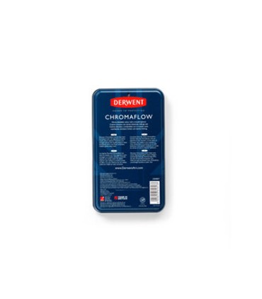 Lapices de colores derwent chromaflow caja metalica 24 unidades colores surtidos