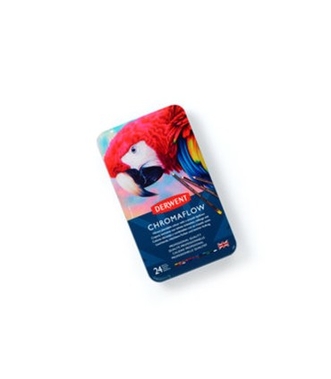 Lapices de colores derwent chromaflow caja metalica 24 unidades colores surtidos