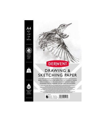 Bloc de dibujo esbozo derwent din a4 30 hojas 165g m2