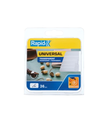 Barra termofusible rapid cola universal 7 mm diametro x 90 mm alto blister de 36 unidades