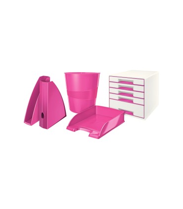 Bandeja sobremesa plastico leitz wow color fucsia 255x357x70 mm