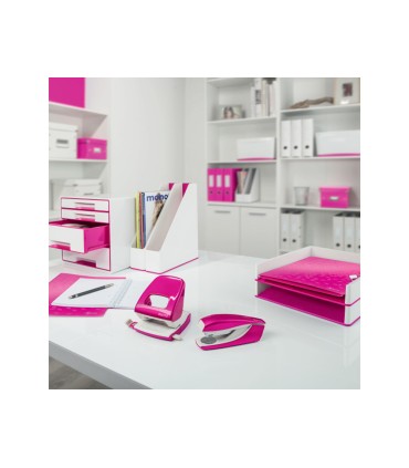 Bandeja sobremesa plastico leitz wow color fucsia 255x357x70 mm