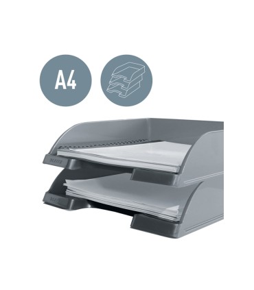 Bandeja sobremesa plastico leitz wow color azul 255x357x70 mm