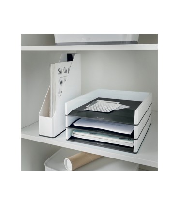 Bandeja sobremesa plastico leitz wow dual blanco negro 267x49x336 mm