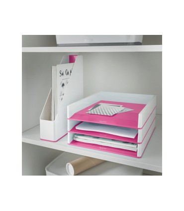 Bandeja sobremesa plastico leitz wow dual blanco fucsia 267x49x336 mm