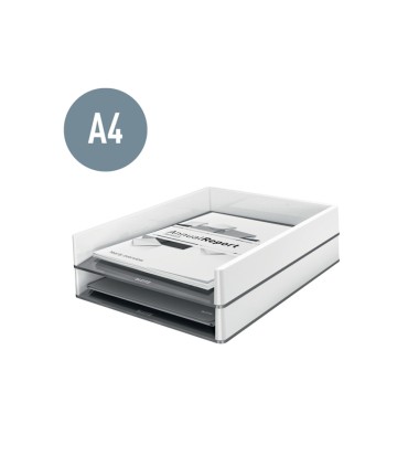 Bandeja sobremesa plastico leitz wow dual blanco fucsia 267x49x336 mm