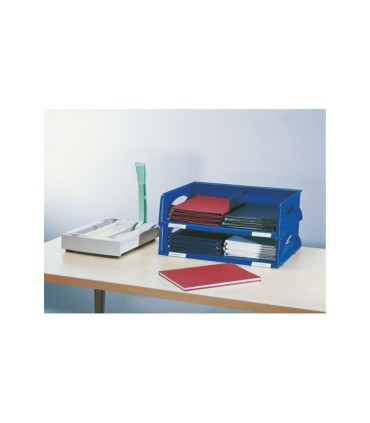Bandeja sobremesa plastico leitz sorty din a3 jumbo color azul 490x125x385 mm
