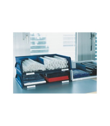 Bandeja sobremesa plastico leitz sorty din a3 jumbo color azul 490x125x385 mm
