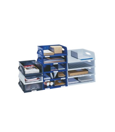 Bandeja sobremesa plastico leitz sorty din a3 jumbo color azul 490x125x385 mm