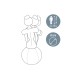 Balon de asiento leitz active 65 cm antideslizante color gris