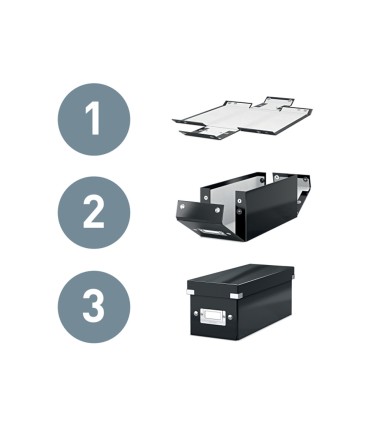 Caja de almacenamiento leitz clickstore pequena color negro 216x160x282 mm