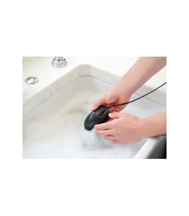 Raton kensington optico pro fit 3 botones 1600 dpi lavable con cable color negro