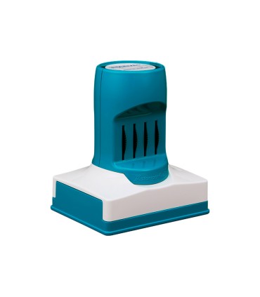 Sello x stamper quix personalizable con fechador color negro 34x54 mm q82