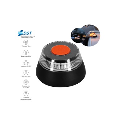 Luz de emergencia v16 geolocalizada kershaw homologada dgt color negro