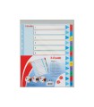 Separador numerico esselte cartulina borra y escribe 1-12 juego de 12 separadores din a4 multitaladro