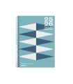Agenda espiral additio del estudiante meridian din a5 semana vista 144 paginas tapa polipropileno 150x210 mm