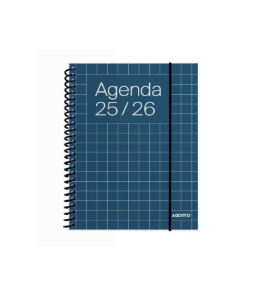 Agenda espiral additio universal mini semana vista 144 paginas tapa pvc transparente 125x170 mm