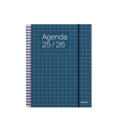 Agenda espiral additio universal semana vista 176 paginas tapa pvc transparente 165x215 mm