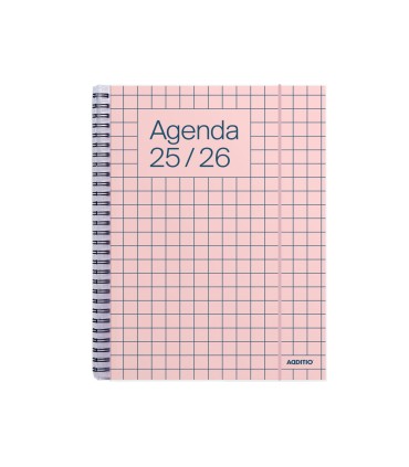 Agenda espiral additio universal semana vista 176 paginas tapa pvc transparente 165x215 mm
