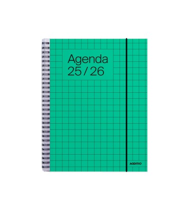 Agenda espiral additio universal semana vista 176 paginas tapa pvc transparente 165x215 mm