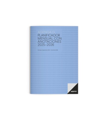 Agenda escolar additio mes a la vista 2025 2026 calendario de planificacion 195 x 285 cm