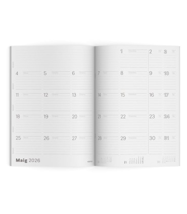 Agenda escolar g additio mes a la vista 2025 2026 calendario de planificacion 195 x 285 cm en catalan