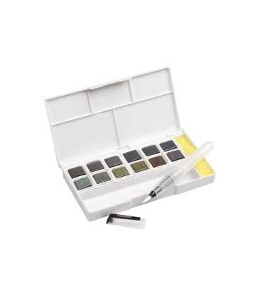 Set de viaje pinturas derwent graphitint 12 pastillas de granito y color