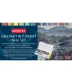 Set de viaje pinturas derwent graphitint 12 pastillas de granito y color