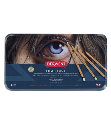 Lapices de colores derwent lightfast resistente a la luz caja metalica 36 colores surtidos