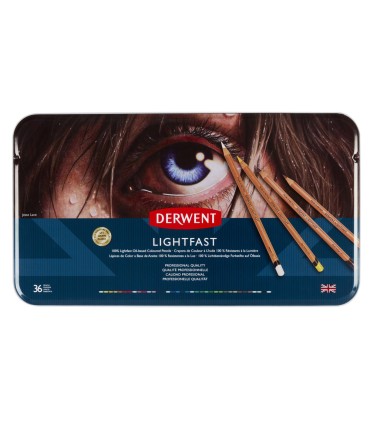 Lapices de colores derwent lightfast resistente a la luz caja metalica 36 colores surtidos